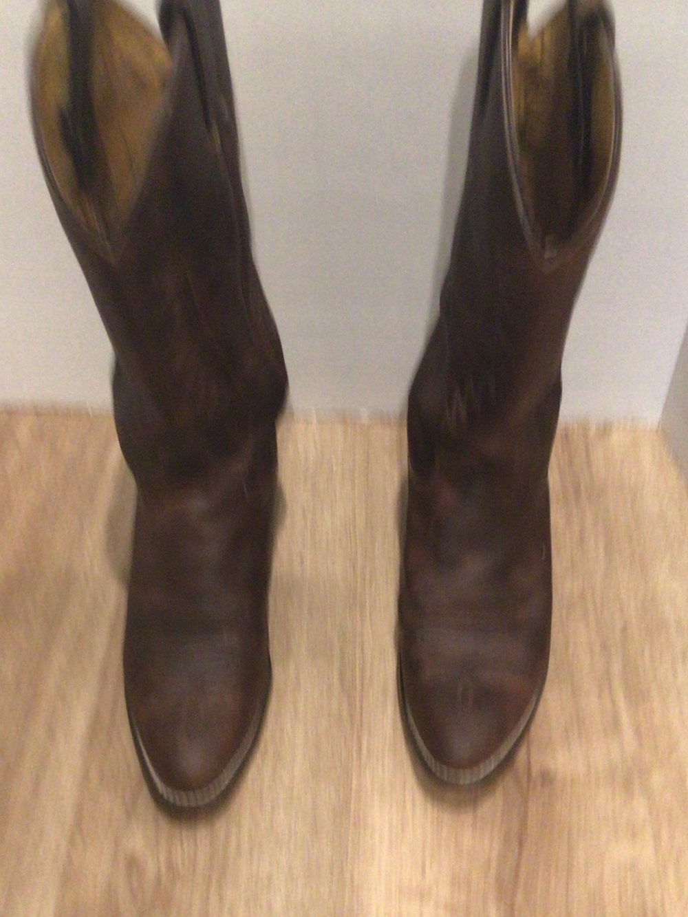 Justin Boots Brown Leather Western Pull-On Boots size 6.5C